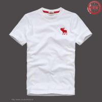 heren abercrombie and fitch korte tees rood moose logo wit On Sale Betaalbare 1ga79715